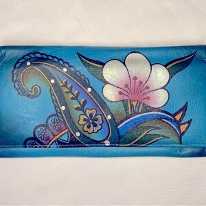 Anuschka Paisley Floral Continental Wallet